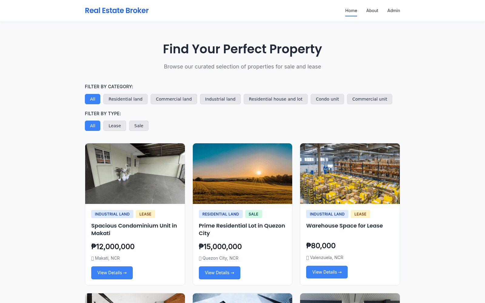 Real Estate Platform Demo